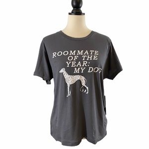 Wildfox Roommate Keke Gray Dog T-shirt, Size M